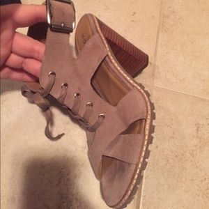 Kelsi Dagger Suede Zip Up Heel